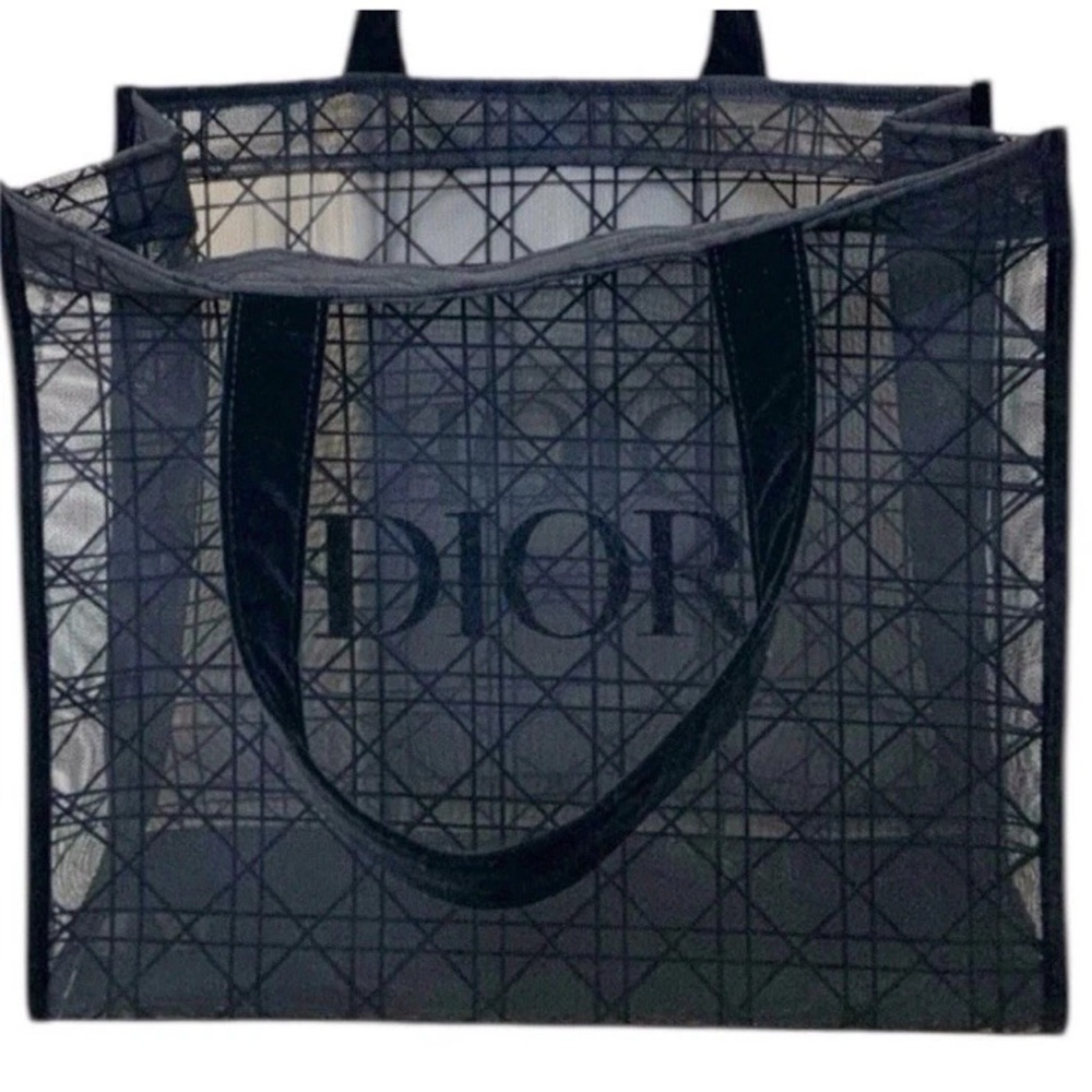 New!! Dior Black Mesh Geometric Tote(039)